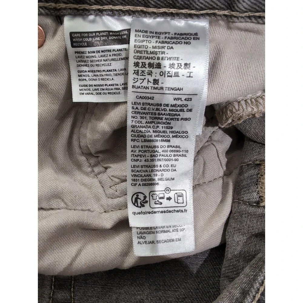 LEVI'S 501 RARE PEWTER COLOR BUTTON FLY DENIM JEANS MEN'S 38X30 EGYPT EUC